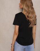 elsa.m by may Tricou Negru Din bumbac cu vâscoză și Cu model ajurat Fenirea