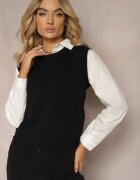 elsa.m by may Vestă Neagră cu Cămașă Clasică Nellamira