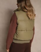 elsa.m by may Vestă Verde De Tranziție din imitație de piele cu cusături matlasate Isomena