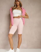 emt Pantaloni scurți roz biker High Waist Liradine