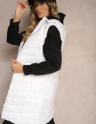 emt Vestă Albă cu glugă detașabilă decorată cu matlasare Ivathira