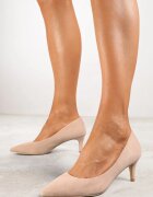  Escarpini Bej închis cu toc stiletto în stil clasic Savora