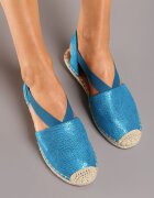 Espadrile Albastre din piele ecologică cu talpă plată Cecilas