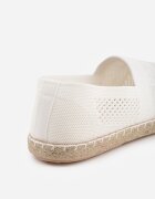  Espadrile Albe cu partea superioară împletită până la gleznă Mokosa
