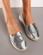  Espadrile Argintii Plate Casual Stil Boho Lephea
