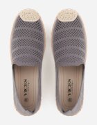 Espadrile decupate Gri decorate cu împletituri pe talpă și vârf Tarniesa