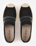  Espadrile Negre cu fața împletită și tăietură joasă Mokosa