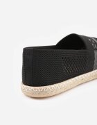  Espadrile Negre cu fața împletită și tăietură joasă Mokosa