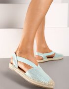  Espadrile Verde deschis din piele ecologică cu talpă plată Cecilas