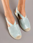  Espadrile Verde deschis din piele ecologică cu talpă plată Cecilas