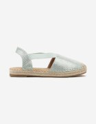  Espadrile Verde deschis din piele ecologică cu talpă plată Cecilas