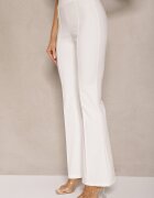 fashion Compleu de costum Alb Bluză tip spaniolă și Pantaloni evazați Silkio