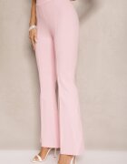fashion Compleu de costum Roz Bluză Tip spaniolă și Pantaloni Flare Silkio