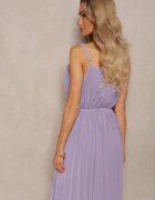 fashion Rochie Mov Cloș cu bretele reglabile cu centură de material Liavara