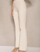 fashion Set Bej Top Bandeau cu Bască și Pantaloni Flare Vilkio