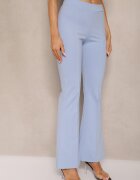 fashion Set De costum Albastru Bluză Tip spaniolă și Pantaloni Flare Silkio
