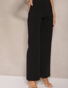 fashion Set Negru Top Bandeau Decorat cu nasturi și Pantaloni cu croială largă Palarienna