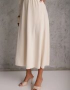 fashion station Fustă midi Bej deschis Cloche cu croială clasică Namettia