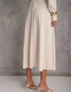 fashion station Fustă midi Bej deschis Cloche cu croială clasică Namettia