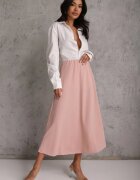 fashion station Fustă Roz deschis Midi Evazată cu croială clasică Namettia