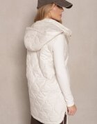 fashion Vestă bej deschis cu matlasare decorativă și glugă detașabilă Erilona