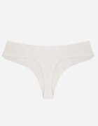 finella Chiloți tanga cu dungi din vâscoză cu finisaj fără cusături cu plasă Yaritzy Albi