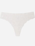 finella Chiloți tanga fără cusături din dantelă cu model floral Narerena Albi