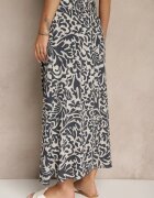 fresh made Fustă Evazată Bleumarin din vâscoză cu buzunare laterale Koselle