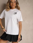 fresh made Tricou Alb-Albastru din Bumbac Decorat cu Imprimeu Adneria