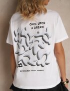 fresh made Tricou Alb-Albastru din Bumbac Decorat cu Imprimeu Adneria