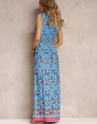 generation Rochie Maxi albastru închis cu model Paisley cu partea de jos evazată și cu elastic în talie Kinslei