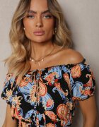 generation Rochie Negru-Portocaliu din Bumbac cu elastic în talie Baletta