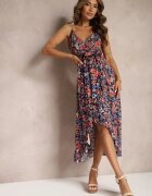 generation Rochie petrecută din bumbac cu flori cu bretele bleumarin Rissanda