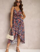 generation Rochie petrecută din bumbac cu flori cu bretele bleumarin Rissanda