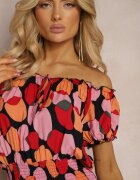 generation Rochie Roșie Hispankă din Bumbac cu elastic modelator în talie Vearica