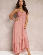 generation Rochie Roz Evazată cu elastic în talie Konasia
