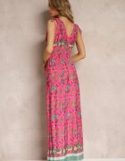 generation Rochie Roz Maxi cu model Paisley cu tiv evazat și elastic în talie Kinslei