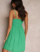 generation Rochie verde evazată din bumbac cu bretele Billil