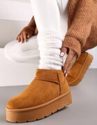  Ghete de zăpadă Maro Scurte slip-on cu Platformă Arkelia