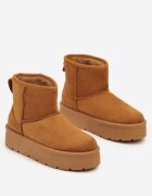  Ghete de zăpadă Maro Slip-on pe platformă netedă Irindara