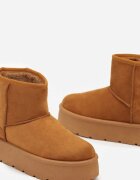  Ghete de zăpadă Maro Slip-on pe platformă netedă Irindara