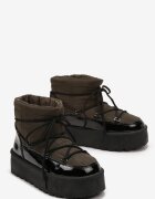  Ghete de zăpadă Negru-Verde pe Platformă cu Legătură Decorativă Maidares