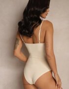 giorgia Costum de baie Bej cu Decupaje și Ornamente Metalice Ovinellea