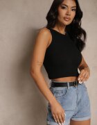 giorgia Top Basic Striat Negru Donellin