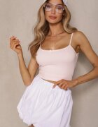 giorgia Top Roz cu bretele din material striat cu viscoză decorat cu fundă Iffenia