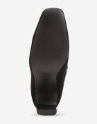 givana Ghete cu toc gros cu gambă mulată decorate cu vârf pătrat Jariah Negre