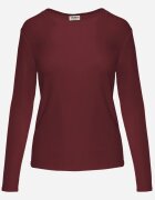 glo-story Bluză Basic cu fason tip longsleeve cu căptușeală ușoară Kuarta Bordo