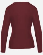 glo-story Bluză Basic cu fason tip longsleeve cu căptușeală ușoară Kuarta Bordo