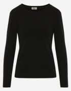 glo-story Bluză Basic cu fason tip longsleeve cu căptușeală ușoară Kuarta Neagră
