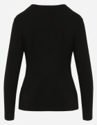 glo-story Bluză Basic cu fason tip longsleeve cu căptușeală ușoară Kuarta Neagră